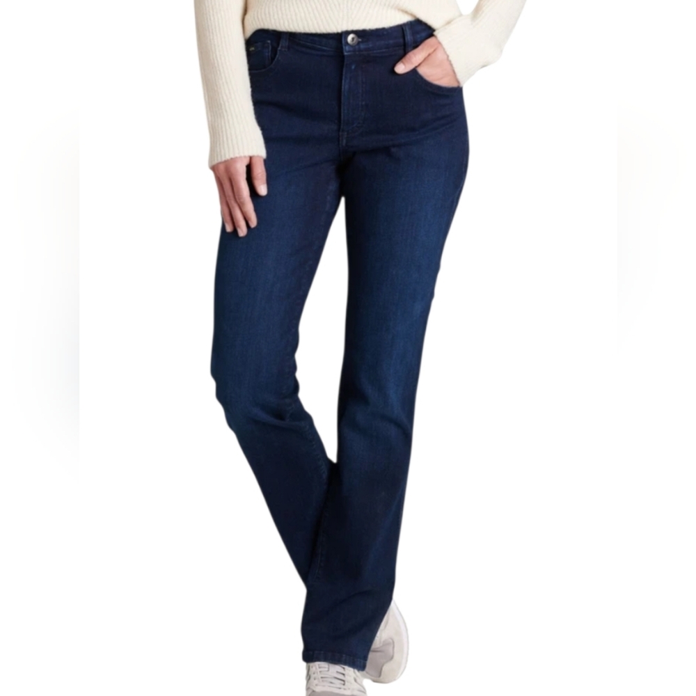 Kuhl 9" Kontour Flex Denim Straight Jeans In Midnight Size 14 Short